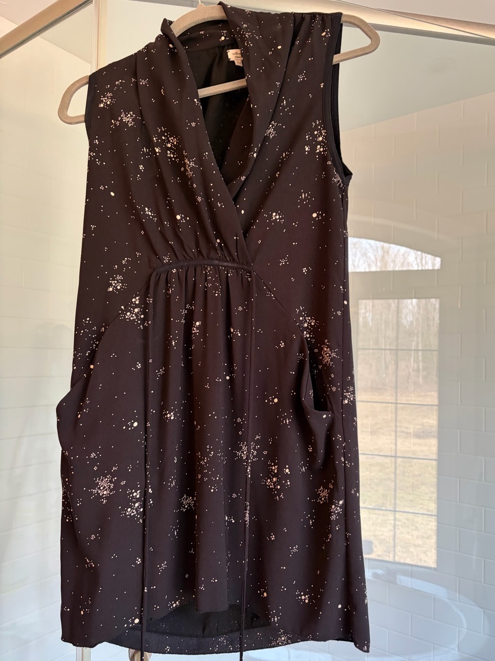 Wilfred Black Sleeveless wrap Sabine dress
